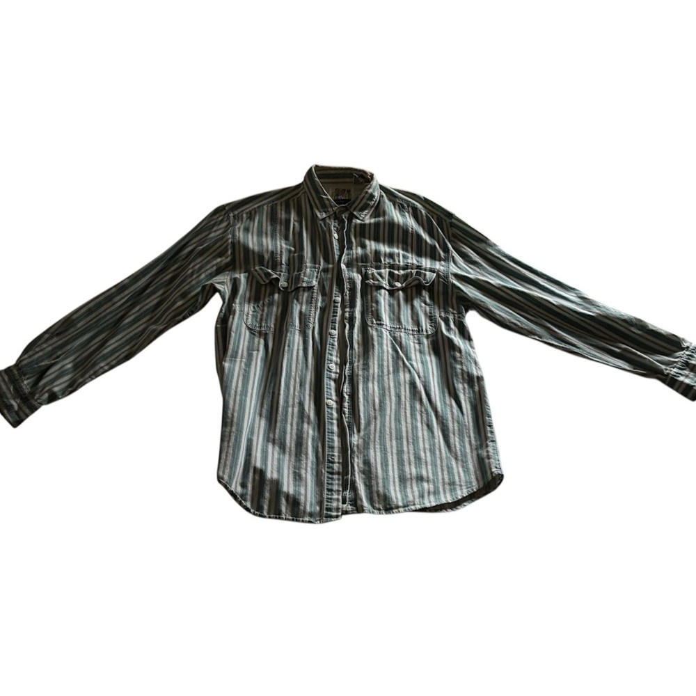 Vintage Striped Shirt with Graphic Detail